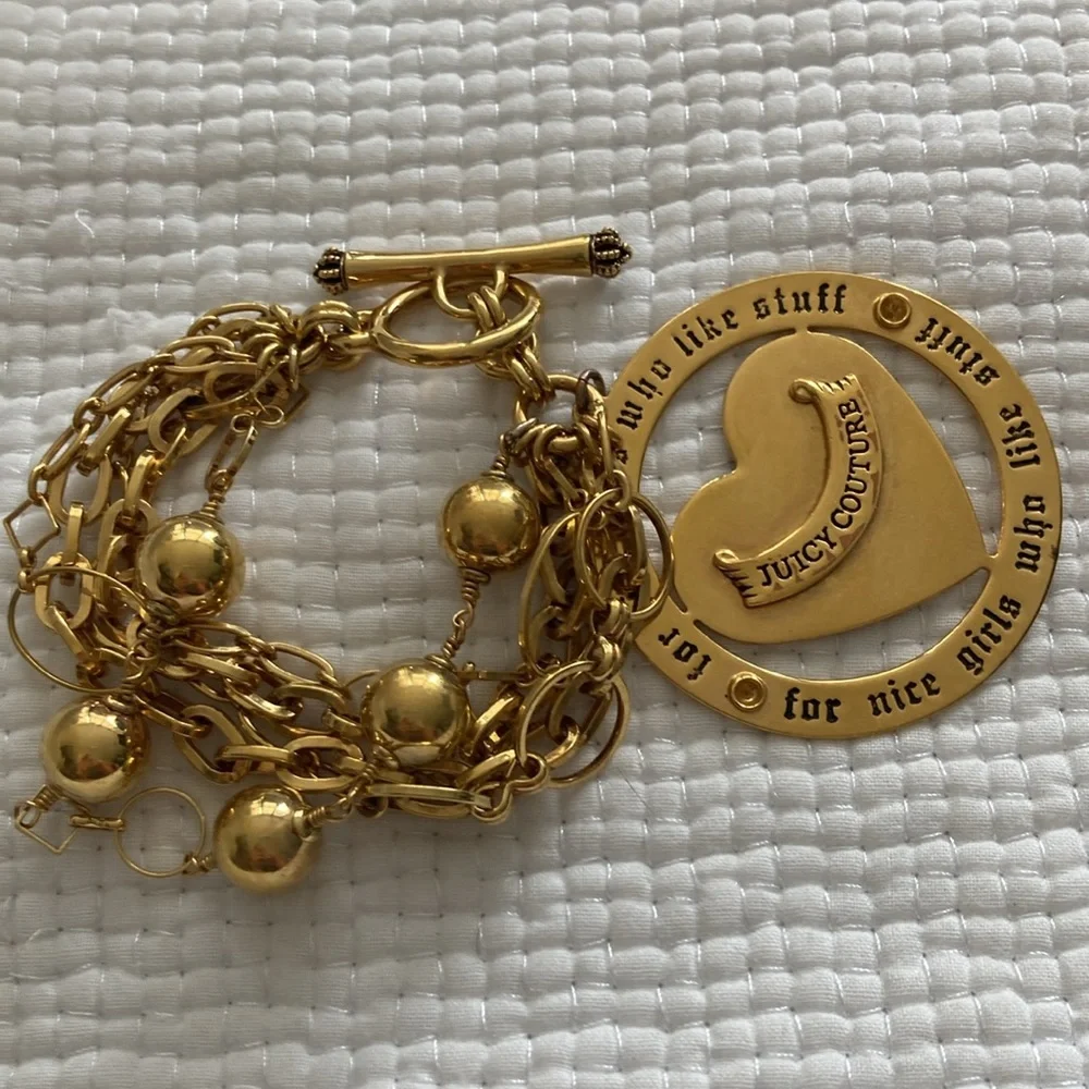 vintage, juicy couture, large toggle bracelet with a large juicy charm. - Picture 5 of 5